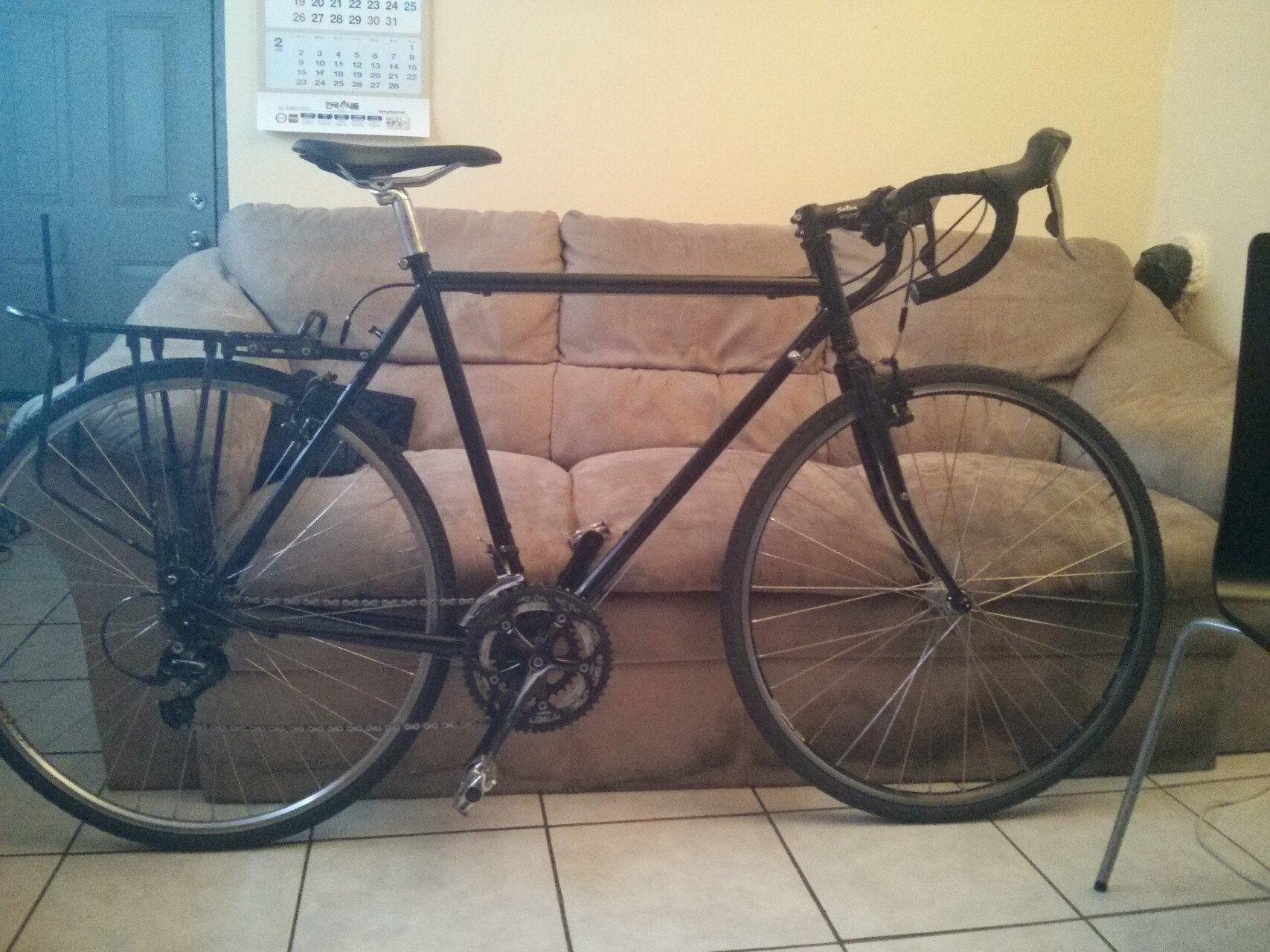 The custom Urbanite bike in storage